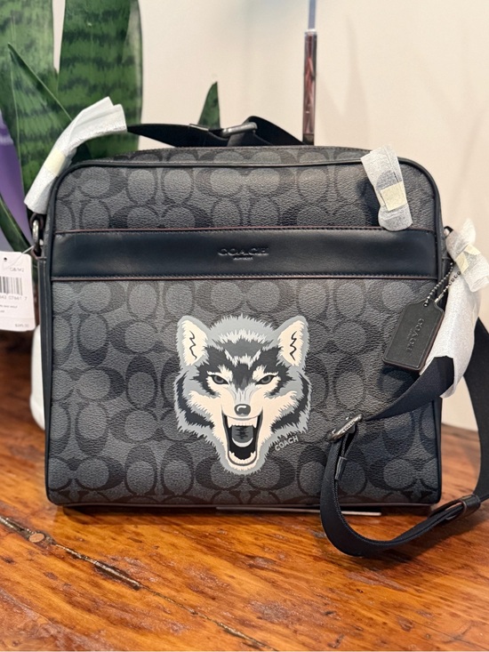 Coach Handbags - Coach Charles Camera Bag In Signature Canvas With Wolf Motif F31337 NWT